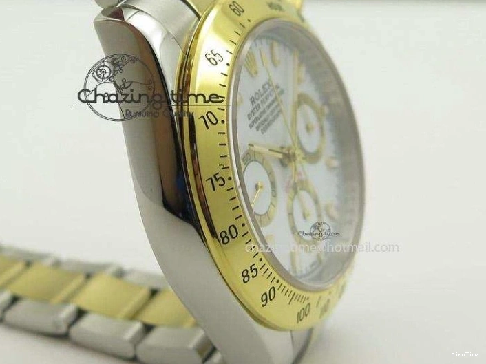 MiroTime 0427 ModernLook Daytona 116523 SS YG White Dial On SS YG Bracelet A7750 JF 4028